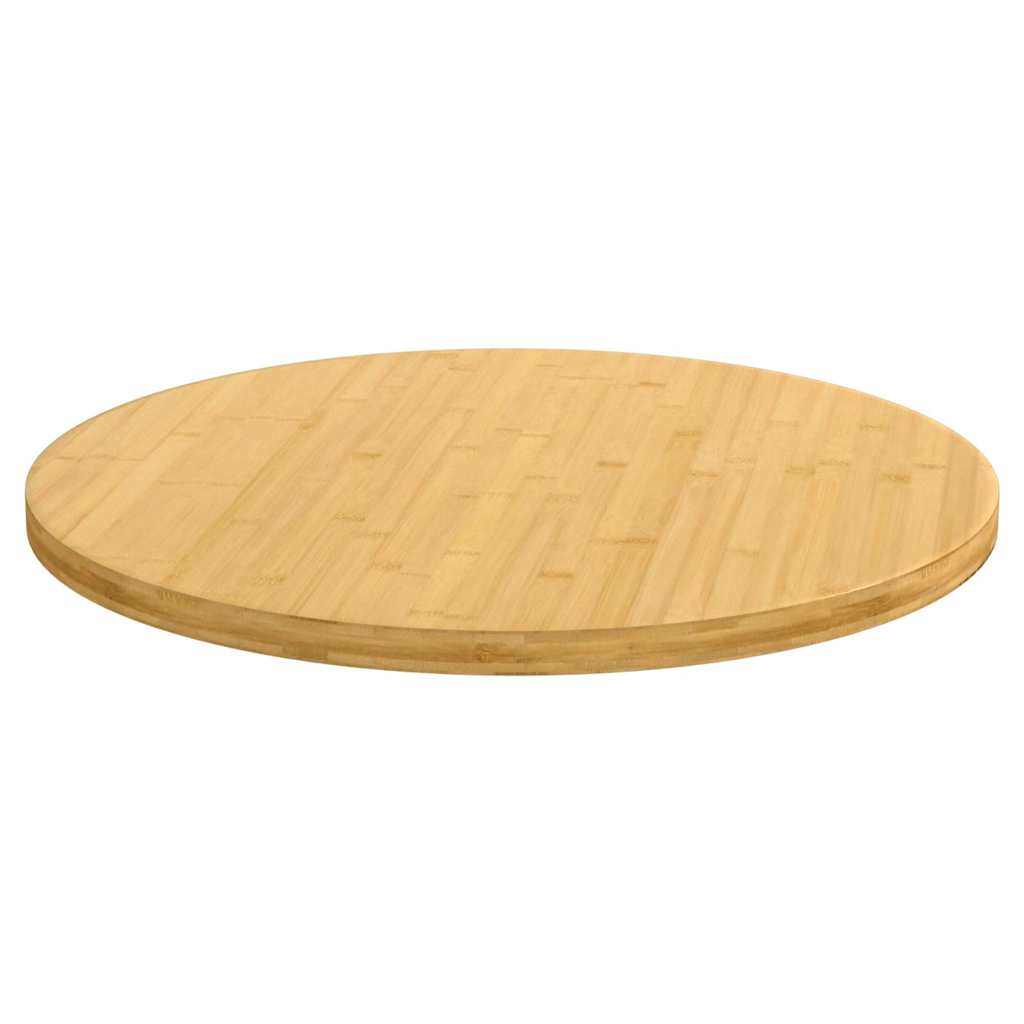 Vidaxl Blat Do Stołu, Ø70X2,5 Cm, Bambusowy