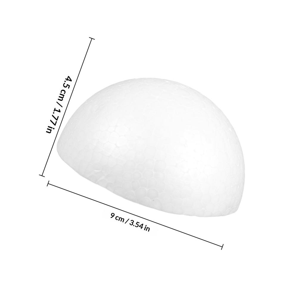 100Pcs Foam Semicircle Half Ball DIY Craft Material White Christmas Decoration Flower Arrangement Supplies Children Painting