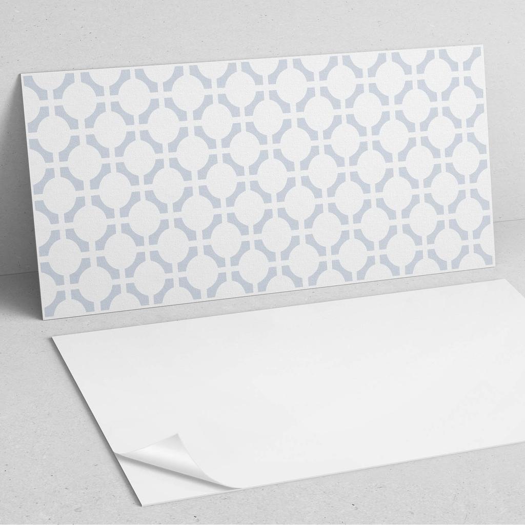 Kafelki Pcv Z Motywem Łatwa Dekoracja Do Jadalni Geometryczny Wzór Z Owalami 10X40X20 Cm