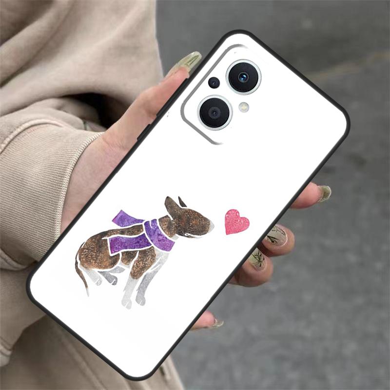 English Bull Terrier Dog Case For OPPO Reno 7 8 Lite 10 11 12 13 14 Pro 8T 12F 13F 14F OPPO Find X8 X6 X9 Pro Cover