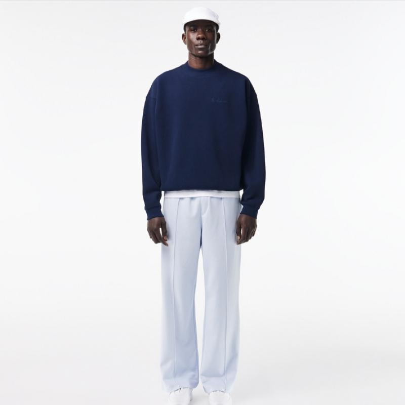 LacoSte Men S Signature Embroidered Match Mock Neck SweatShirt [navy]