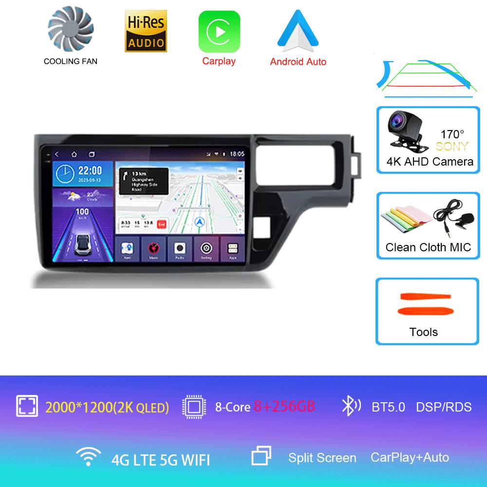 For Honda Stepwgn 5 2015 - 2021 RHD Car Radio Multimedia Headunit QLED System Navigation GPS Auto Android 2 Din DVD