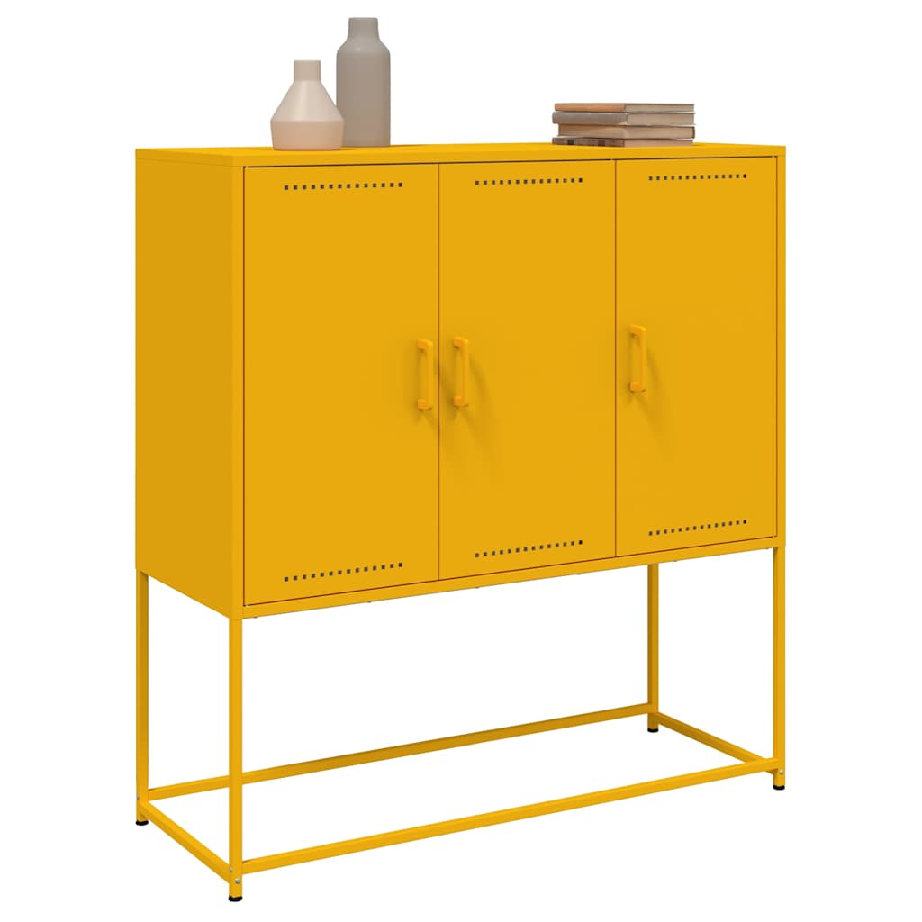 Vidaxl Szafka, Musztardowa, 100,5X39X107 Cm, Stalowa