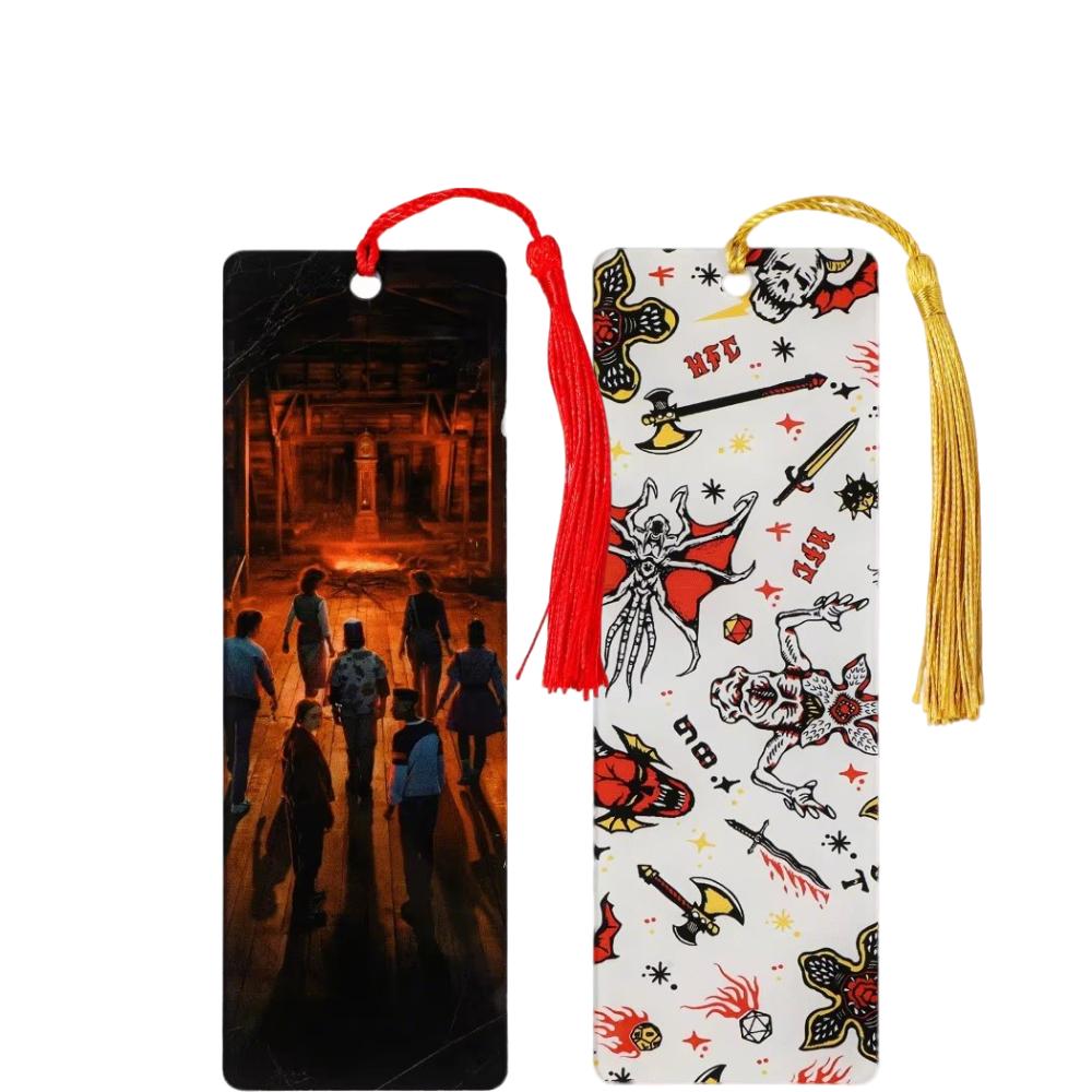 Hot Creative Reader Accessories Movie Horror Acrylic Bookmark Withtassel For Bookworm Student Stationery Teacher Office Supplies