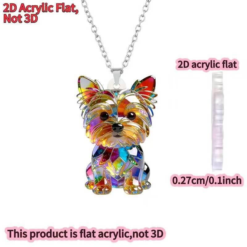 Creative Dog Pendant Long Sweater Chain Cute Friendship Necklace Trendy Jewelry for Couples Anniversary Gifts
