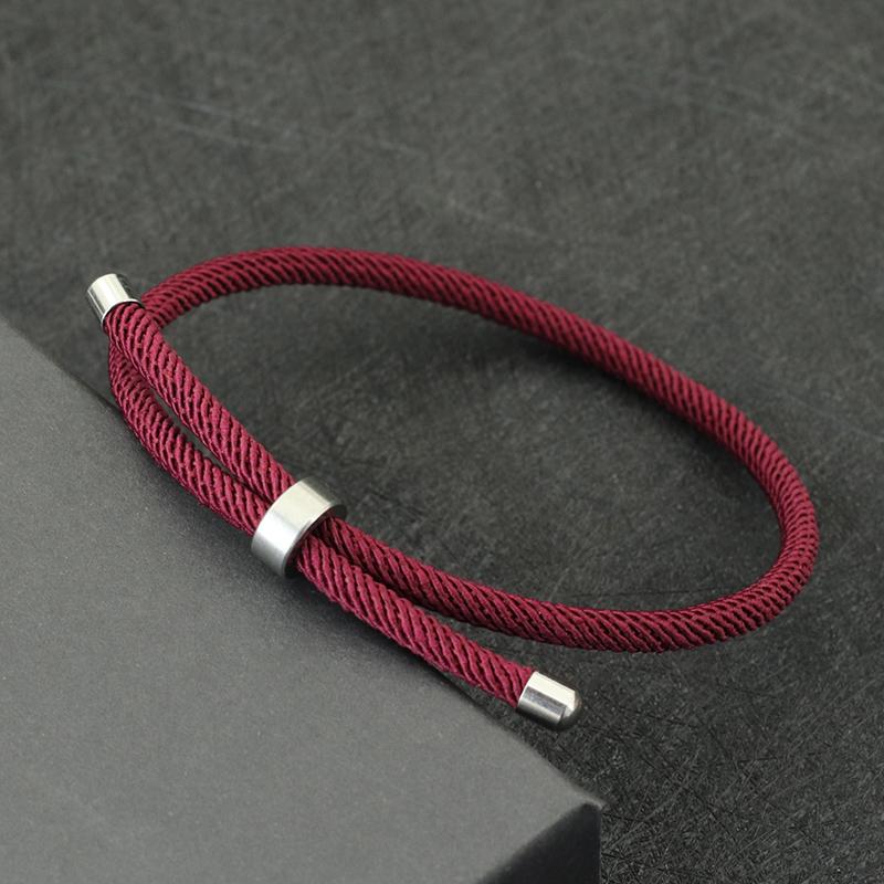 Noter New Lucky Rope Bracelet Unisex Stainless Steel Clasp Adjustable Braclet Friendship Jewelry Accessories Gift For Lovers