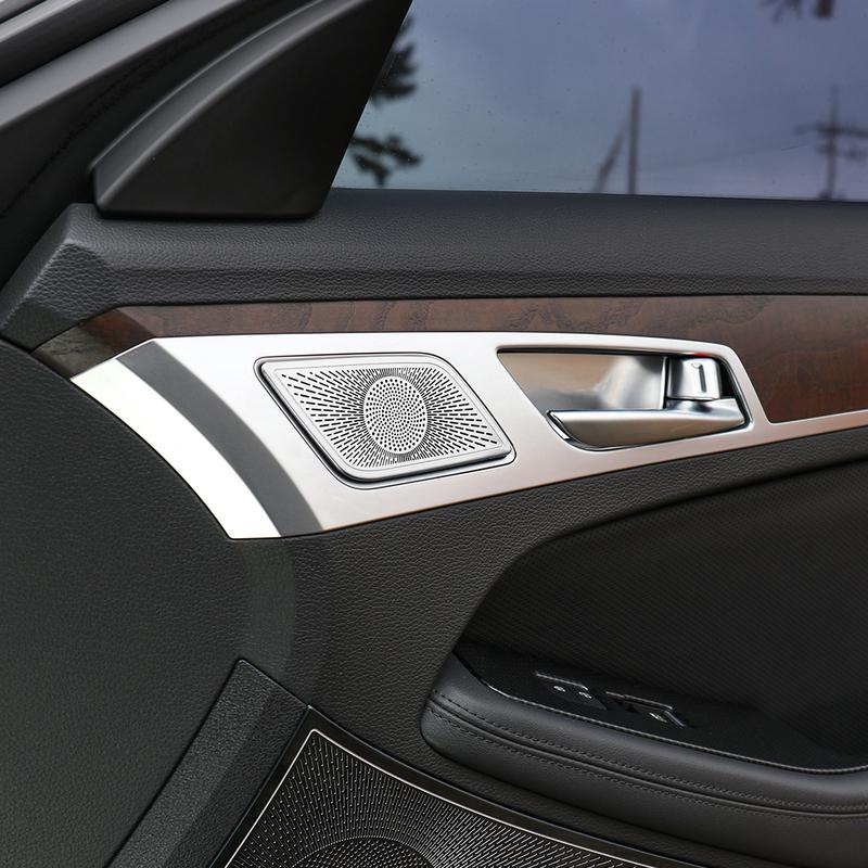 Für Genesis G80 DH 2015- Autotür Hochtöner Lautsprecher Edelstahl Gitter Dekorationsabdeckung Verkleidung Innenzubehör