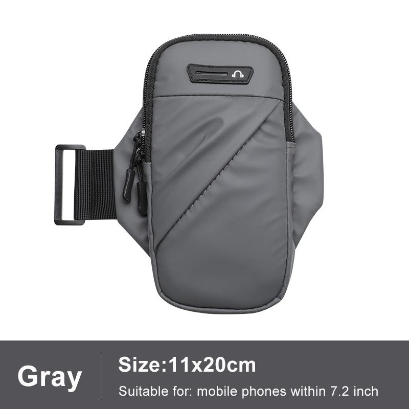 

Гаманець на зап’ясті Спортивний браслет Сумка для ключів для телефону Тренажерний зал Фітнес нарукавний ремінець На відкритому повітрі Велоспорт Біг на руку Сумка на руку Жіночі Чоловічі Браслет Гаманець сірий колір