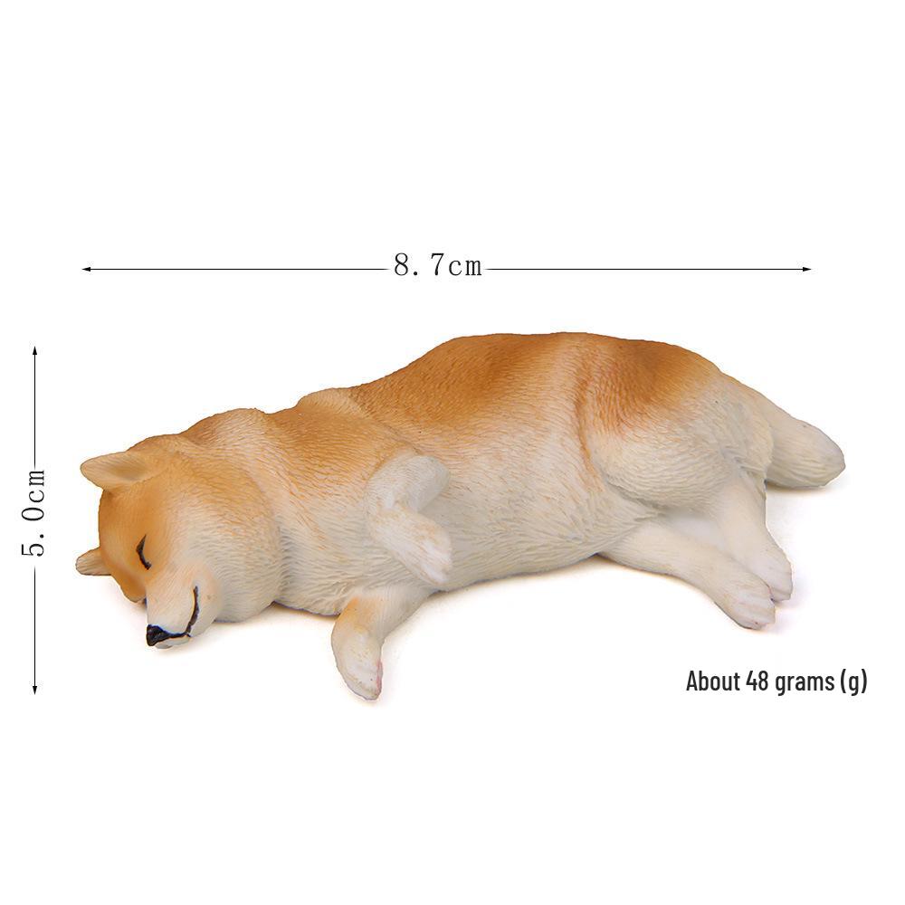 Gemütlicher Shiba Inu mit Bärenmagnet Figur Ornament