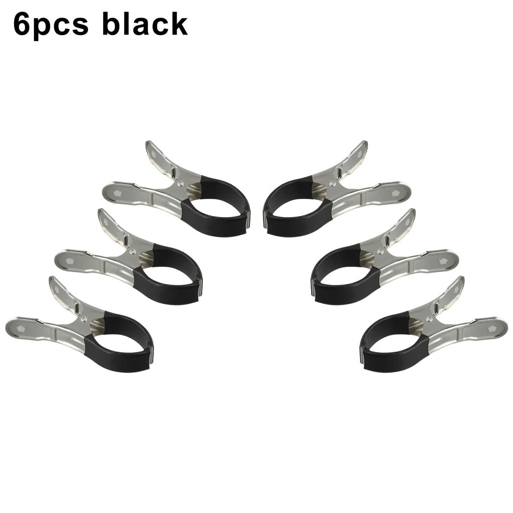 6/30pcs Stainless Steel Pool Cover Clips With Plastic Handles Heavy Duty Windproof Spring Clips For Secure Above