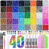 3mm Colorful AB Resin Rhinestones 32 Grids 24 Colors Flatback Jelly Gems DIY Craft Nail Art