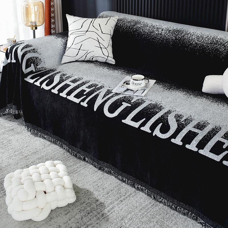 Housse de canapé américaine en Chenille, nouvelle couverture décorative universelle quatre saisons pour salon, une pièce, couverture complète anti-poussière