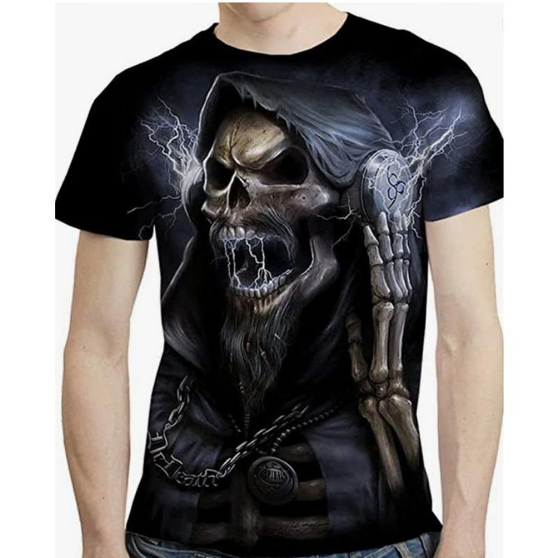 Seria Fantasy Bizarre Koszulka 3D z nadrukiem cyfrowym z okrągłym dekoltem i krótkim rękawem