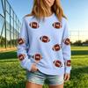 Women's Casual Neck Rugby Print Sweatshirt for Everyday Wear