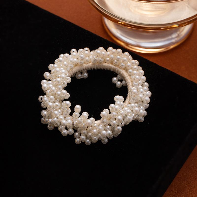 Temperament Imitation Pearl Headdress Bracelet Dual-Purpose Beaded Hair Rope Sweet High-End Hair Accessories Women'S Headdress