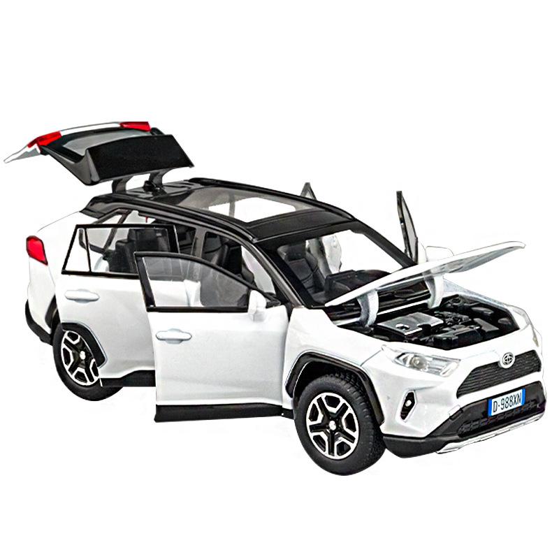 Jiaye 1:32 RAV4 Alloy Six-Door Off-Road Vehicle Toy Model with Sound & Light
