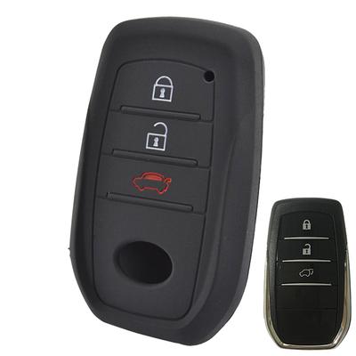 Silikon-Schlüsseletui Fob Shell Cover für Toyota Hilux Land Cruiser Fortuner Camry Riez Rav4 Prado Innova 86 Fernbedienungsschutzhalter