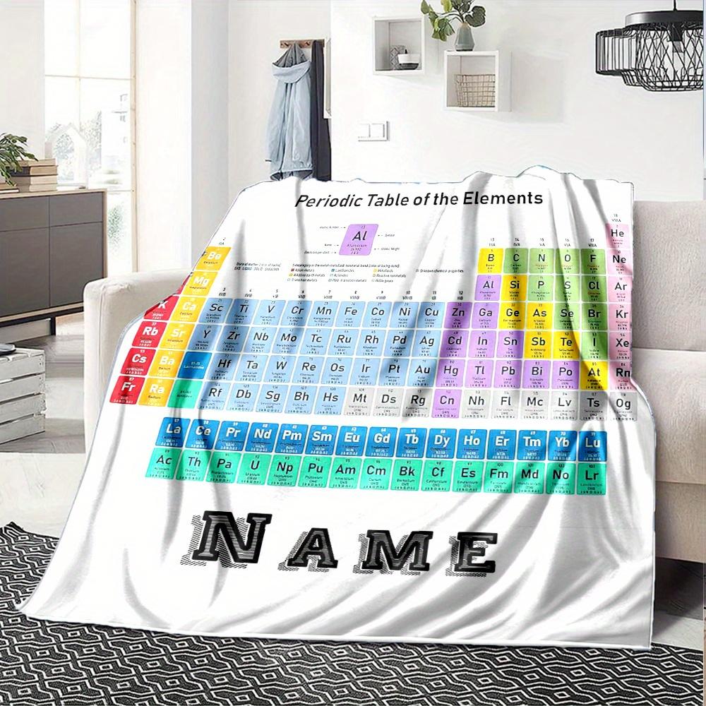 Home Periodic Table Of Elements Fashion Blanket Used For Home Decor Gift Wrapping Travel Essentials Yoga Mat Picnic Blanket Camping Gear Office Nap