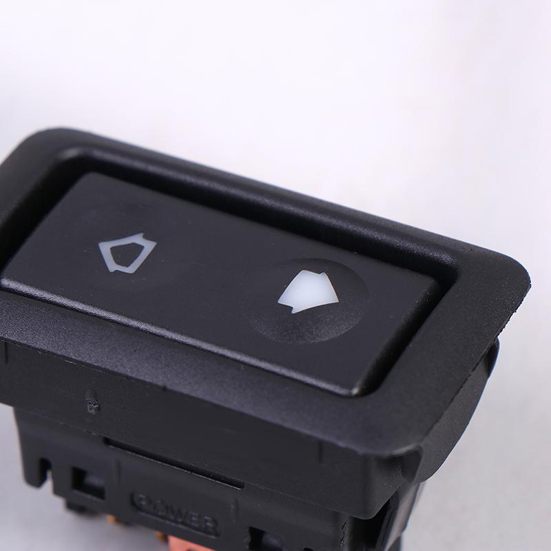 1Pc Universal 6Pin 12V/24V Car Electric Window Switch Power Window Switch For All Cars With Green Led Light Button Switch