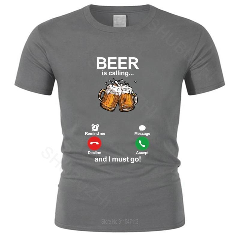 Men T Shirt Beer Is Calling Unisex Summer T-Shirt Brand Men Cotton Tshirt Beer Lover Gift Male Top Tees Drop Shipping