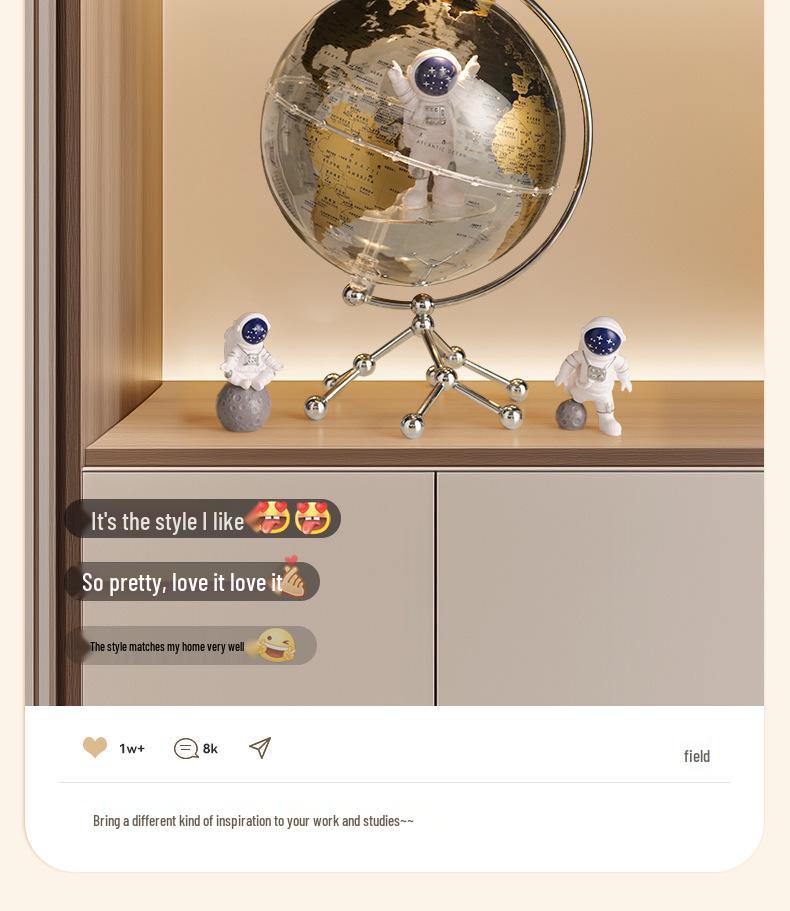 Elegante Globus-Ornamente für Zuhause oder Büro: Perfekt für einen Weinschrank, einen TV-Ständer oder als hochwertige Dekorationsartikel in Ihrem Wohnzimmer.