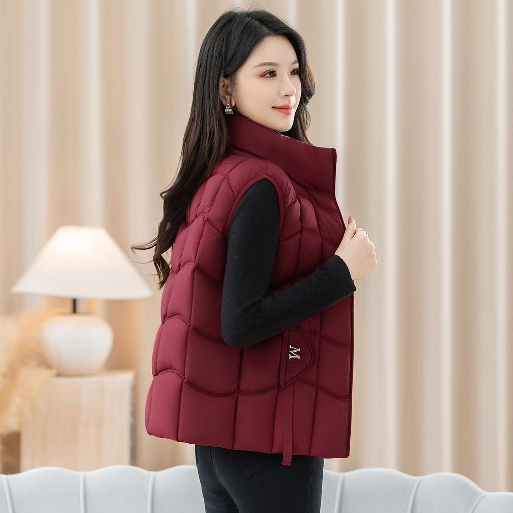 Winter cotton-padded vest short slim and thin versatile cotton-padded clothing fashionable small mother age-reducing cotton-padded jacket vest tide