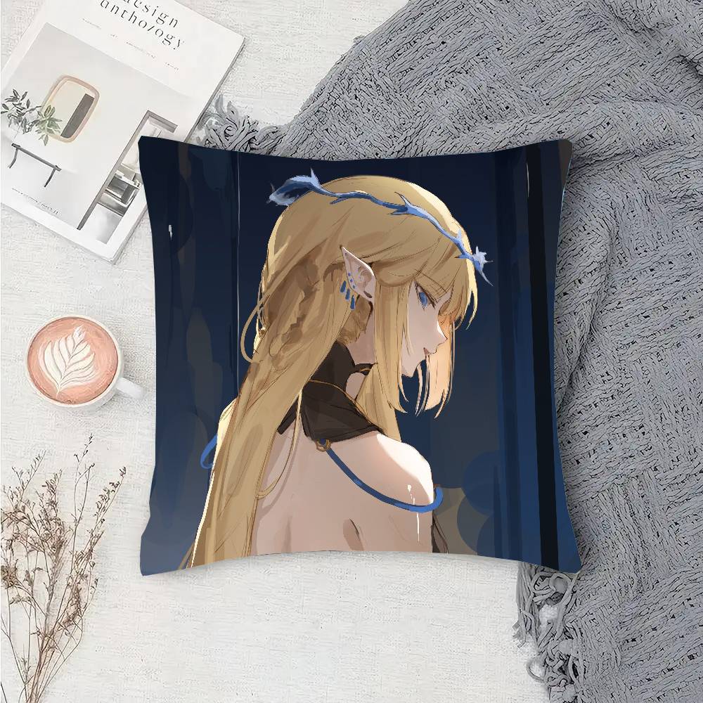 Fleurdelys Anime Game W-Wuthering Waves Pillow Case Fashion Square Pillowcase Bedroom Sofa Room Ins Decoration Leisure