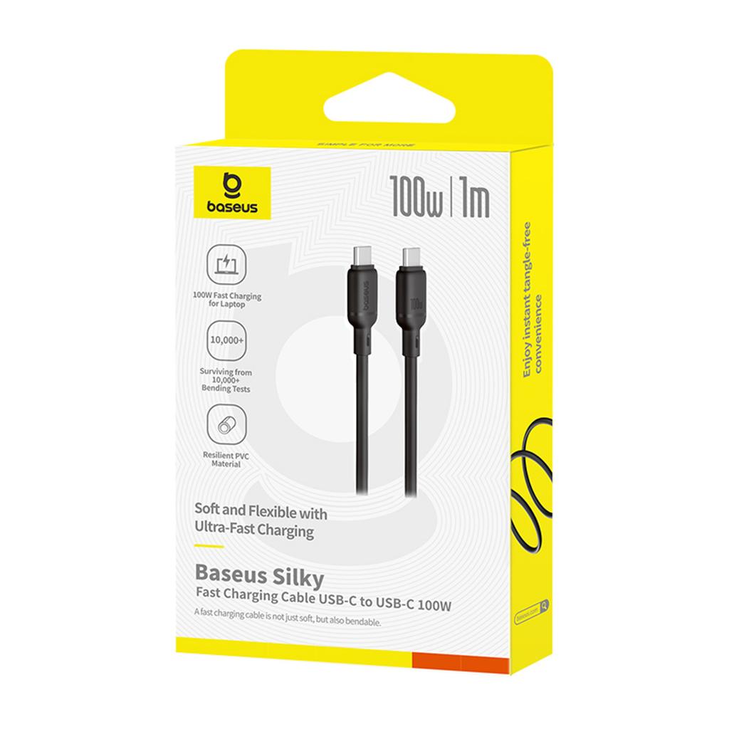 Kabel przewód USB-C 100W 1m - czarny