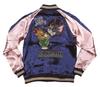 Tom and Jerry Collaboration Reversible Rayon Satin Sukajan XL BLACK [Banson] TJV-2307 (Black)