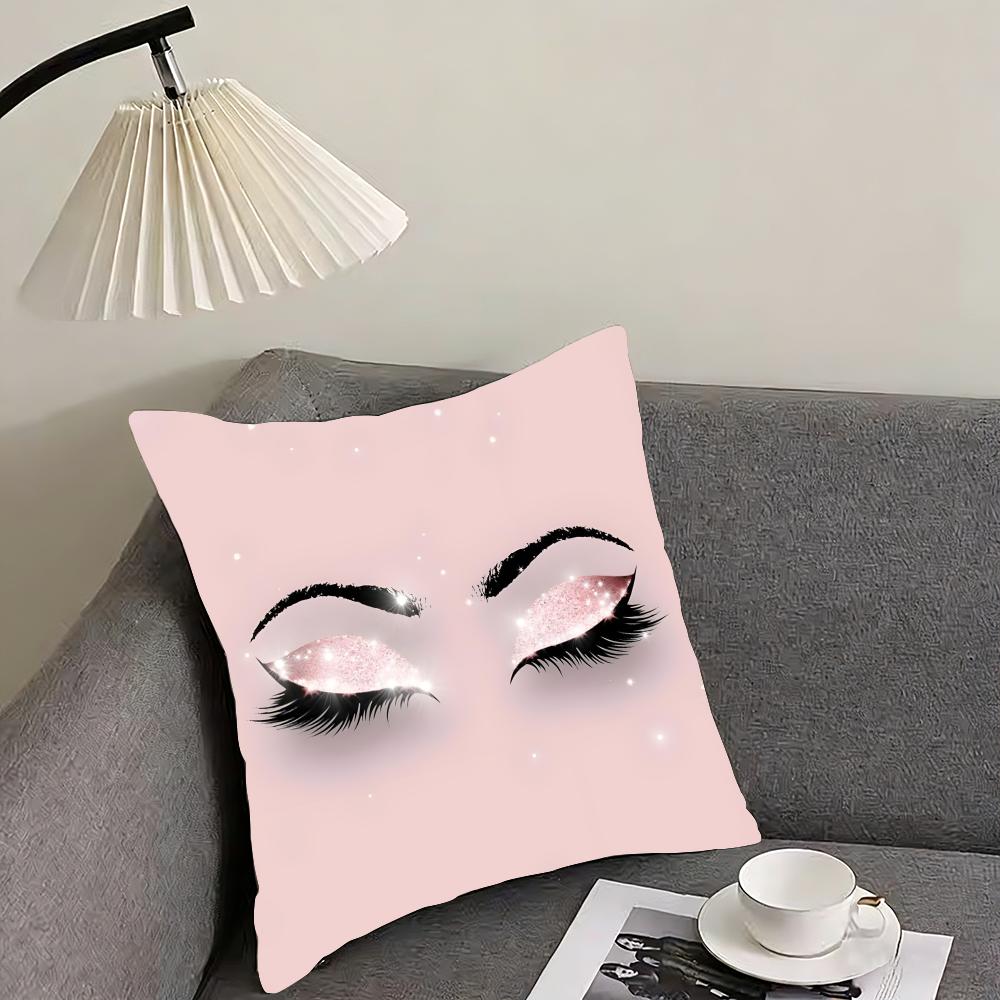 Makeup Eyelash INS Cushion Cover Pillowcase Ultra Soft Skin Friendly Fabric Cloud Like Comfort  Concealed Zipper