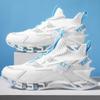 Men's Fashion Soft Bottom Shock Absorption Basketball Shoes Casual Breathable Sneakers White Sport Shoes
