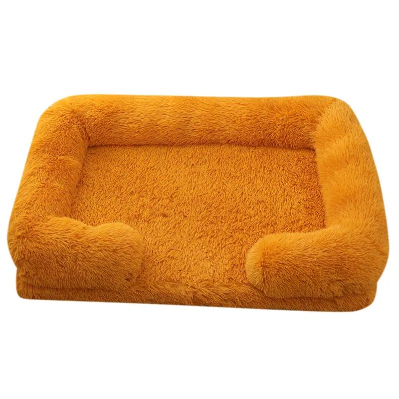 Grand lit pour chien en peluche pour animal de compagnie, coussin épais d'hiver, lit de couchage pour chien, canapé amovible, petit et grand chien