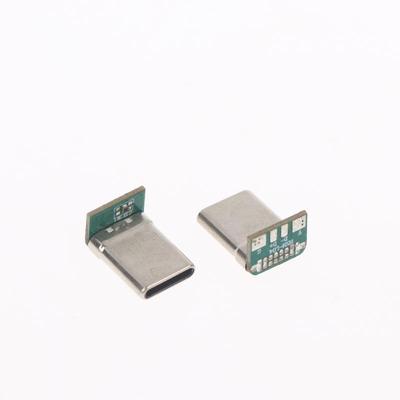 2/4/10Pcs 16Pin 2 Welding Wire Data Band PCB USB Board USB 3.1 Type C Vertical Patch Board Male Head 16P Usb C Connector