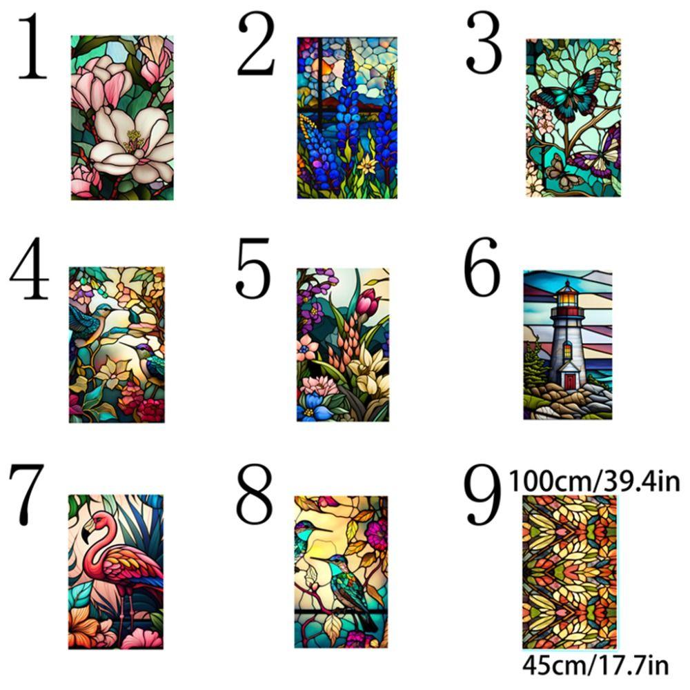 Selbstklebender Blumen Vogel Fensterglasaufkleber DIY Fenster Sichtschutzfolie Aufkleber Fenster