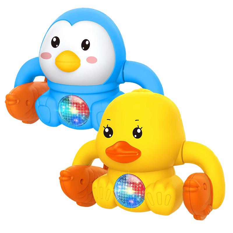 Electric Light And Music Tipping Animals, Voice-Activated Induction Cartoon Cute Ducks, Children'S Toy Tumbling Ducks