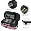 School Pencil Case Neat Design 300D Polyester Smooth Zipper with Main Compartment Mesh Pocket and Pen Slots for Boys Girls