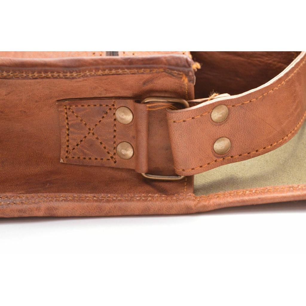 Leather Vintage Messenger Bag Shoulder Men Satchel S Laptop School Briefcase