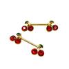 1 stk Søt Kirsebær Zirkon Brystring For Kvinner Kroppspiercing Smykker Sexy Metall Nippelring Brystpiercing Ornament