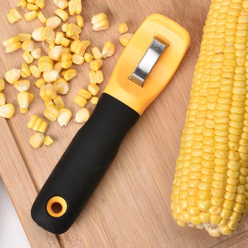 Corn Peeler Stainless Steel Corn Cob Stripper Knife Peeling Tool Corn Kernel Cutter Remover Home Gadgets Kitchen Accessories