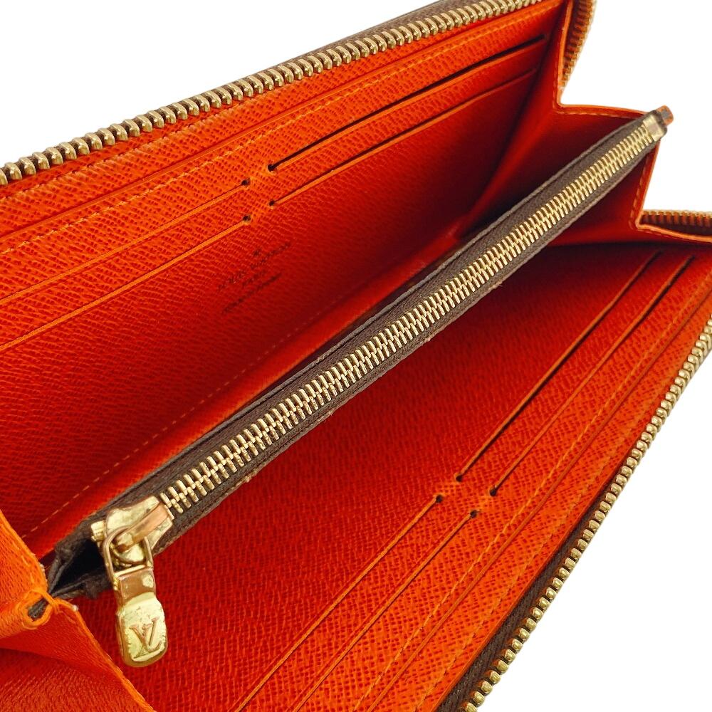 LOUIS VUITTON M61536 Zip Around Monogram leather Portefeuille Clemence Purse Brown leather Used