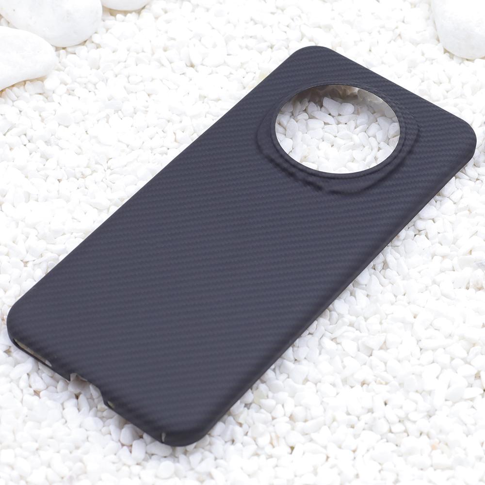For Honor Magic6 Pro 5G Aramid Fiber Case 600D Fine Texture Slim Phone Cover,Black (Big Lens Hole)