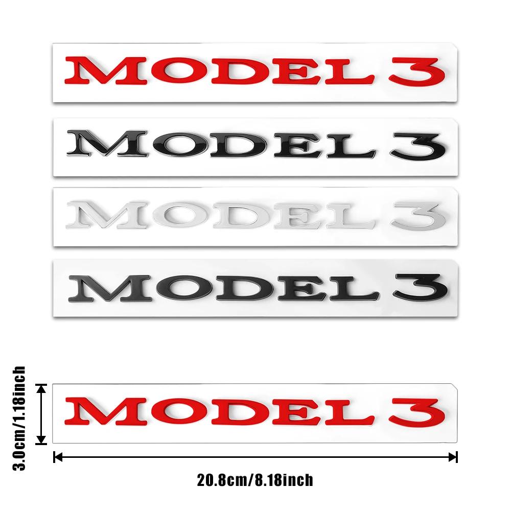 Naklejka Samochodowa Tesla 3D ABS Naklejka na Tylny Bagażnik Samochodu Emblemat Modelu 3 Do Samochodu Tesla Model S X Y 3 Naklejki Akcesoria Oryginalny Design