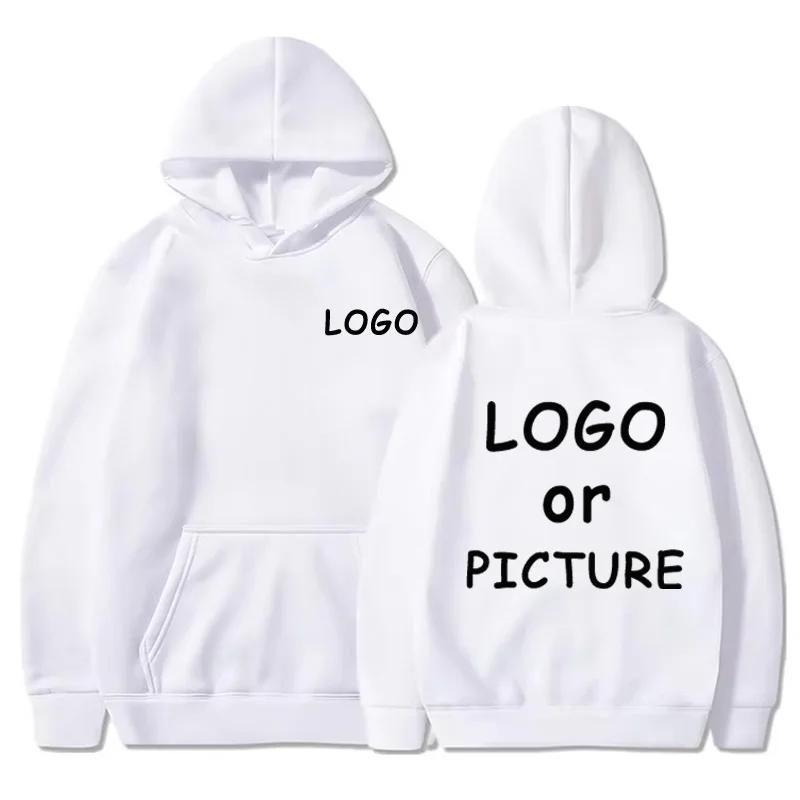 Custom logo printed men's women's casual hoodies, long sleeve hoodies autumn and winter, personalized street style sweatshirts.