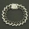 15MM Paved Rhinestones Prong Cuban Link Chain Bracelet for Men Women Bling Iced Out Cuban Bracelet Hip Hop Rapper Jewelry Gift