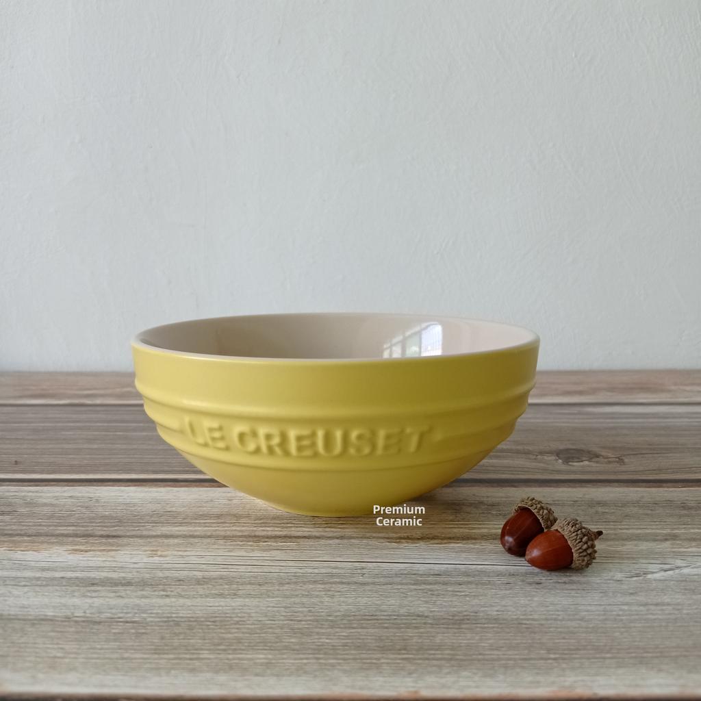 Le Creuset Cool Color Cerc Bowl for Salad Soup Noodles Fruit Rice Round Multifunctional Dining Utensils French Sle Daily...