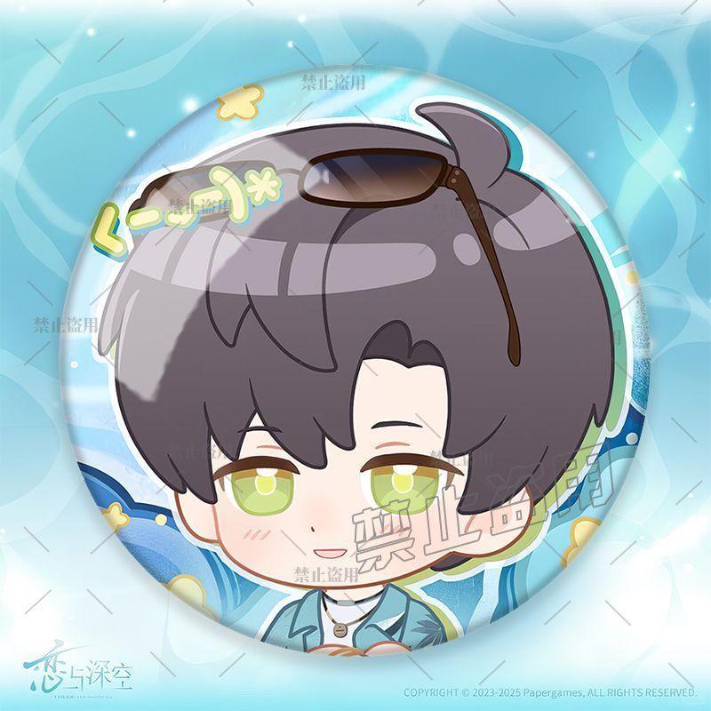 Love and Deepspace 58MM Badge Sylus Rafayel Zayne Xavier Caleb Anime Cosplay Cartoon Emblem Brooch Pin Fans Collection Deco Gift