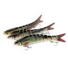 3Pcs Fishing Lures Hard Baits 3D Eyes Realistic Looking Vibrant Color Multi Jointed Slow Sinking Artificial Lure Fish Baits Kit