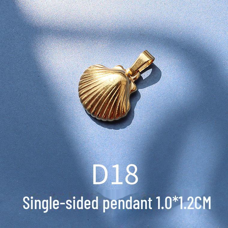 

Подвеска в виде морской звезды и луны, покрытая золотом 18 карат - ювелирные изделия из титановой стали в стиле ретро