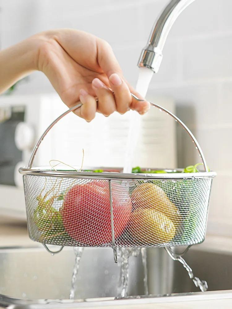 Frying Sieve Multi Functional Fryer Basket Frying Basket with Handle Must Have Kitchen Accessory for Deep Fried Delights