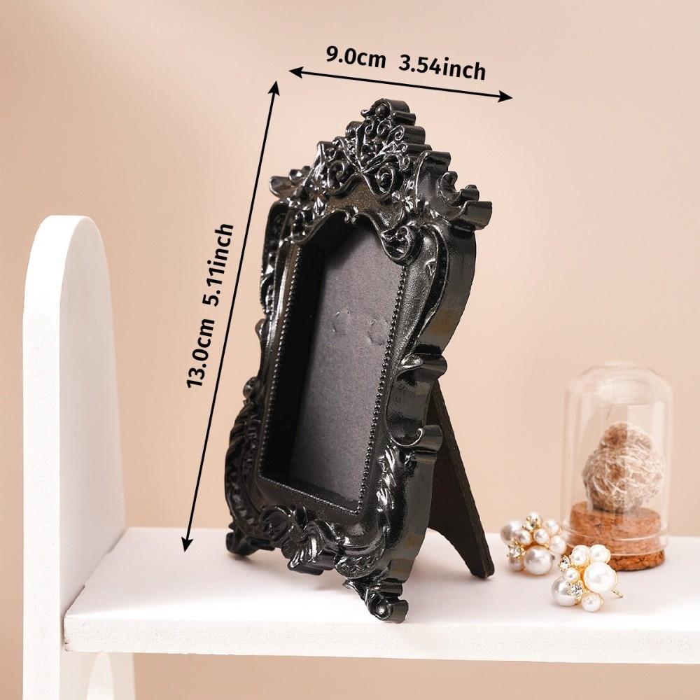 Mini Embossed Photo Frames Photographic Props Wall Space DIY Memory Display Frames Resin Baroque Ornate Decorative Frames